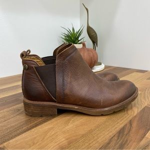Söfft Bergamo Ankle leather brown comfortable  Brown Cognac Booties Sz 6.5